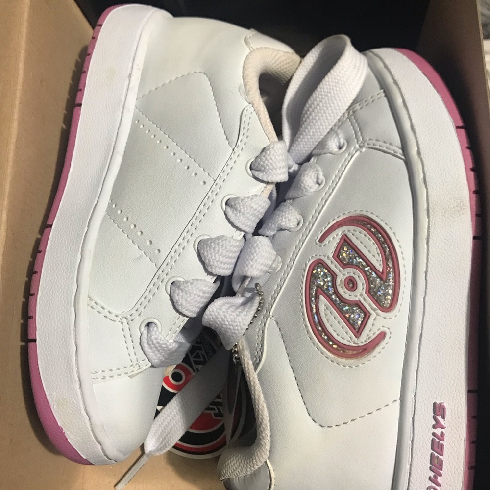 Girls Pink Glitter Heely’s